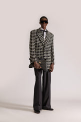 Hand-Embroidered Double Breasted Wool Blazer