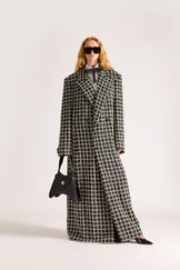 Hand-Embroidered Double Breasted Wool Overcoat