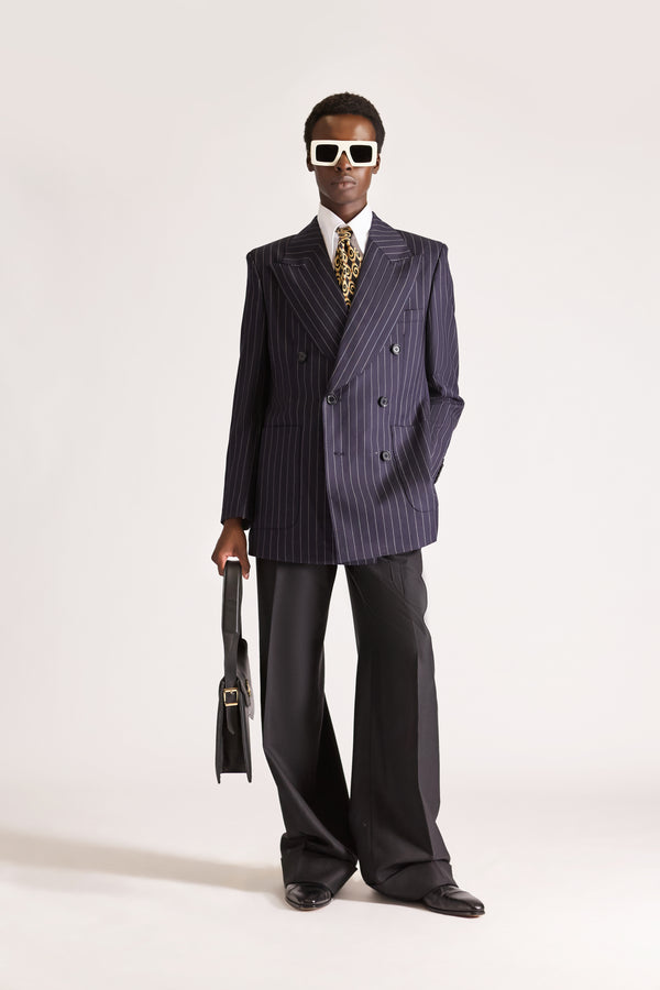 Tailored Doubled Breasted pinstripe Wool Suit