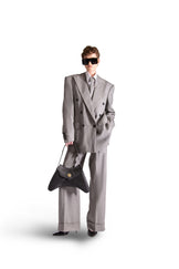 Pleated Wool Tailored Trousers