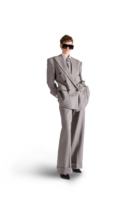 Tailored Double Breasted Wool Suit