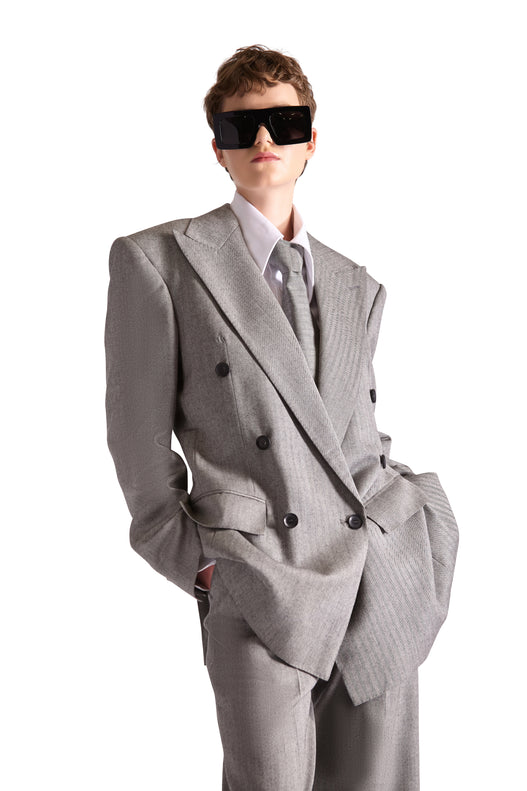 Pleated Wool Tailored Trousers