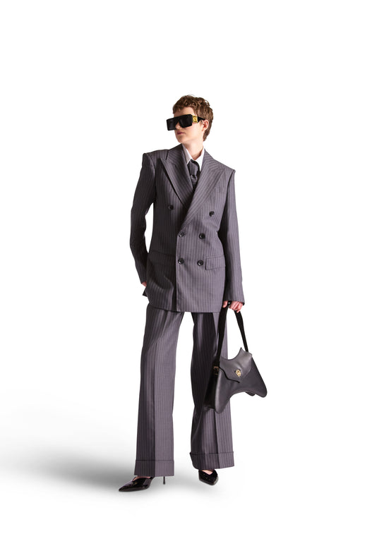 Tailored Wool Pinstripe Trousers