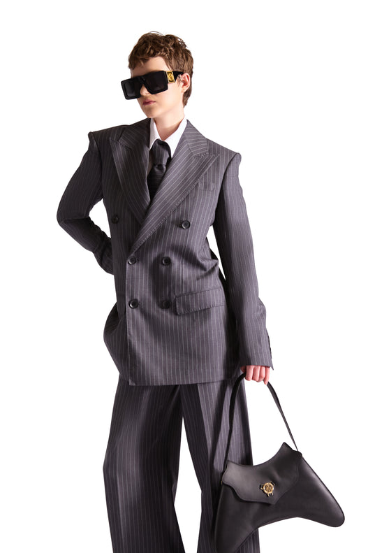 Tailored Wool Pinstripe Trousers