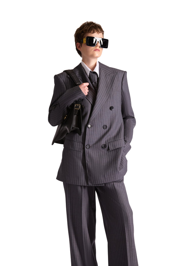 Tailored Wool & Cashmere Pinstripe Tie