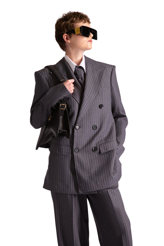Tailored Wool Pinstripe Tie