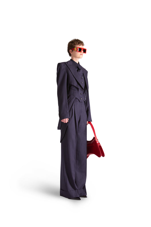 Tailored Pinstripe Wool Tie