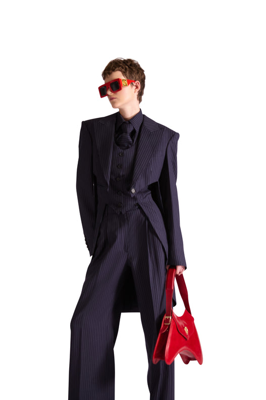 Tailored Pinstripe Wool Tie