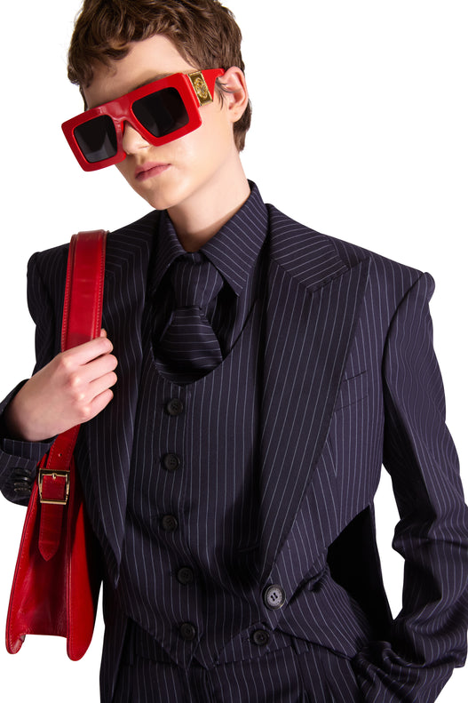 Tailored Pinstripe Wool Tie