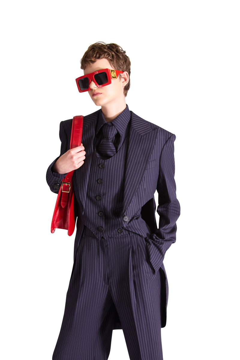 Pinstripe Tail Wool & Cashmere Waistcoat