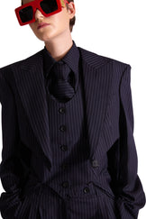 Tailored Pinstripe Wool Tie