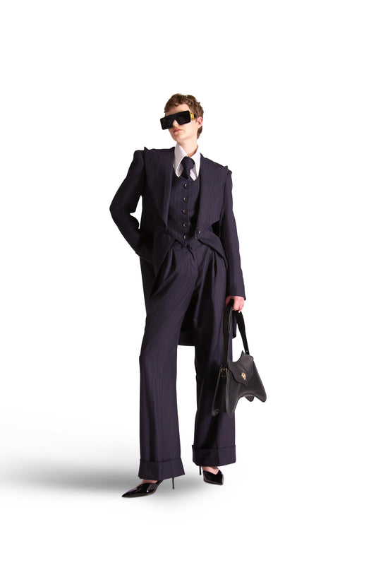 Tailored Pinstripe Tailcoat Wool & Cashmere Suit