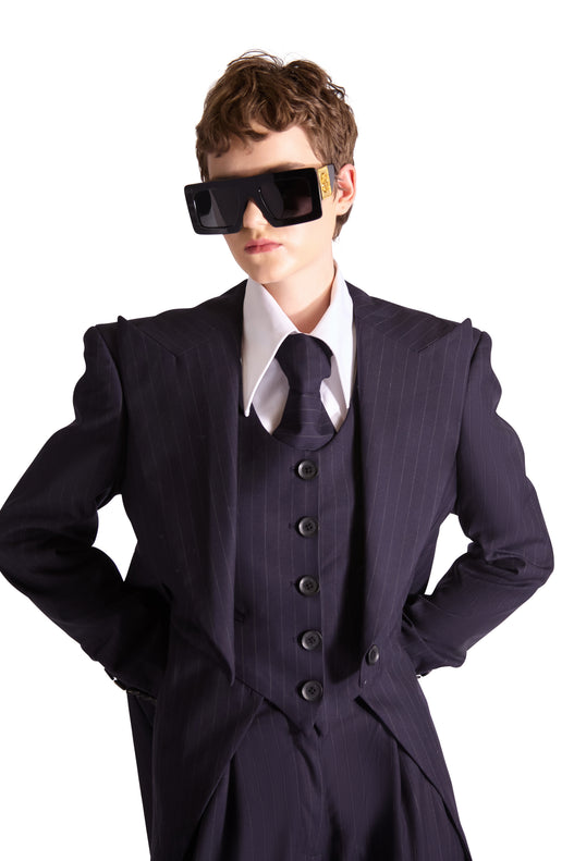 Tailored Pinstripe Tailcoat Wool & Cashmere Suit