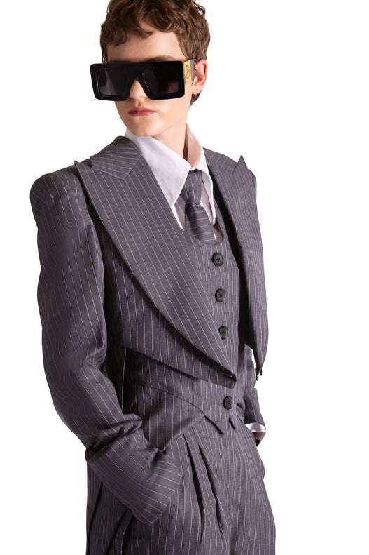 Pinstripe Wool Tie