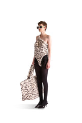 Tailored Animal Print Faux fur Bodysuit