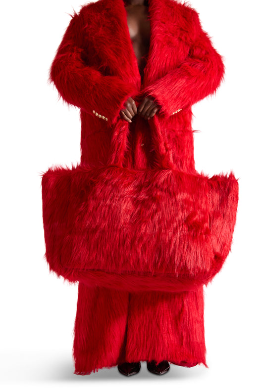 Shawl Lapel Single Breasted Fur Coat