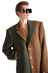 Notch Lapel Single Breasted Wool Longcoat