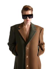 Notch Lapel Single Breasted Wool Longcoat