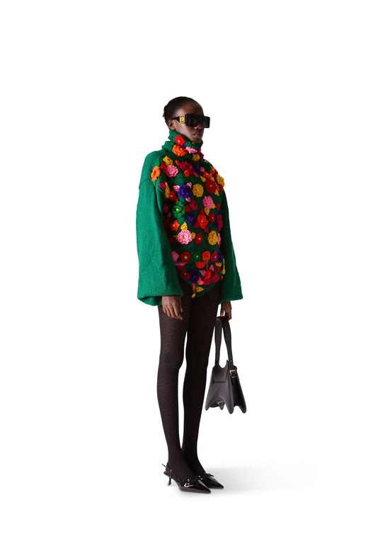 Hand Knit Turtle Neck Wool Jumper
