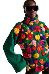 Hand Knit Turtle Neck Wool Jumper