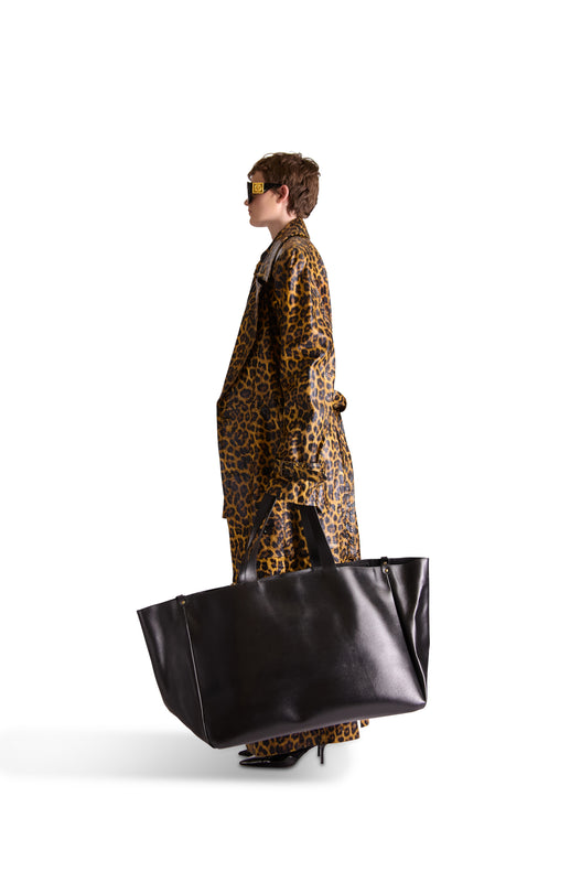 Tailored Animal Print Leather Shirt