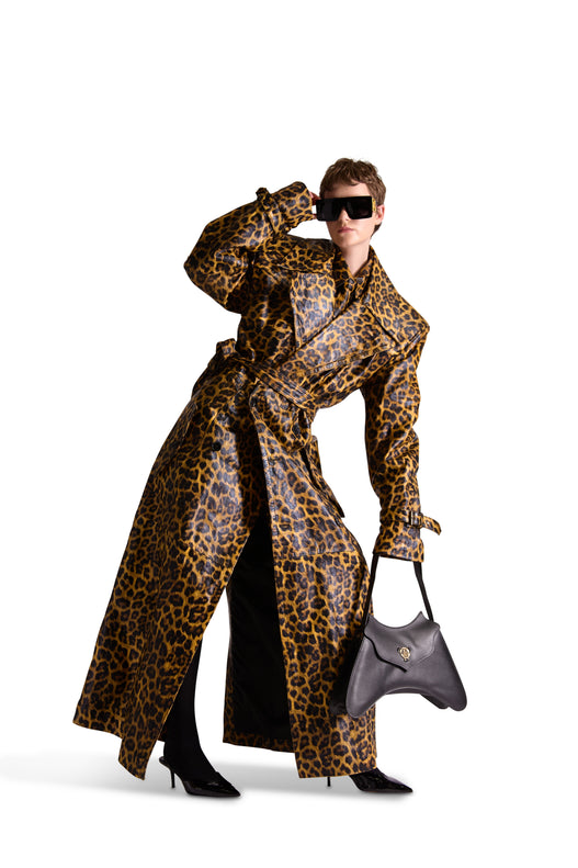 Tailored Animal Print Leather Shirt