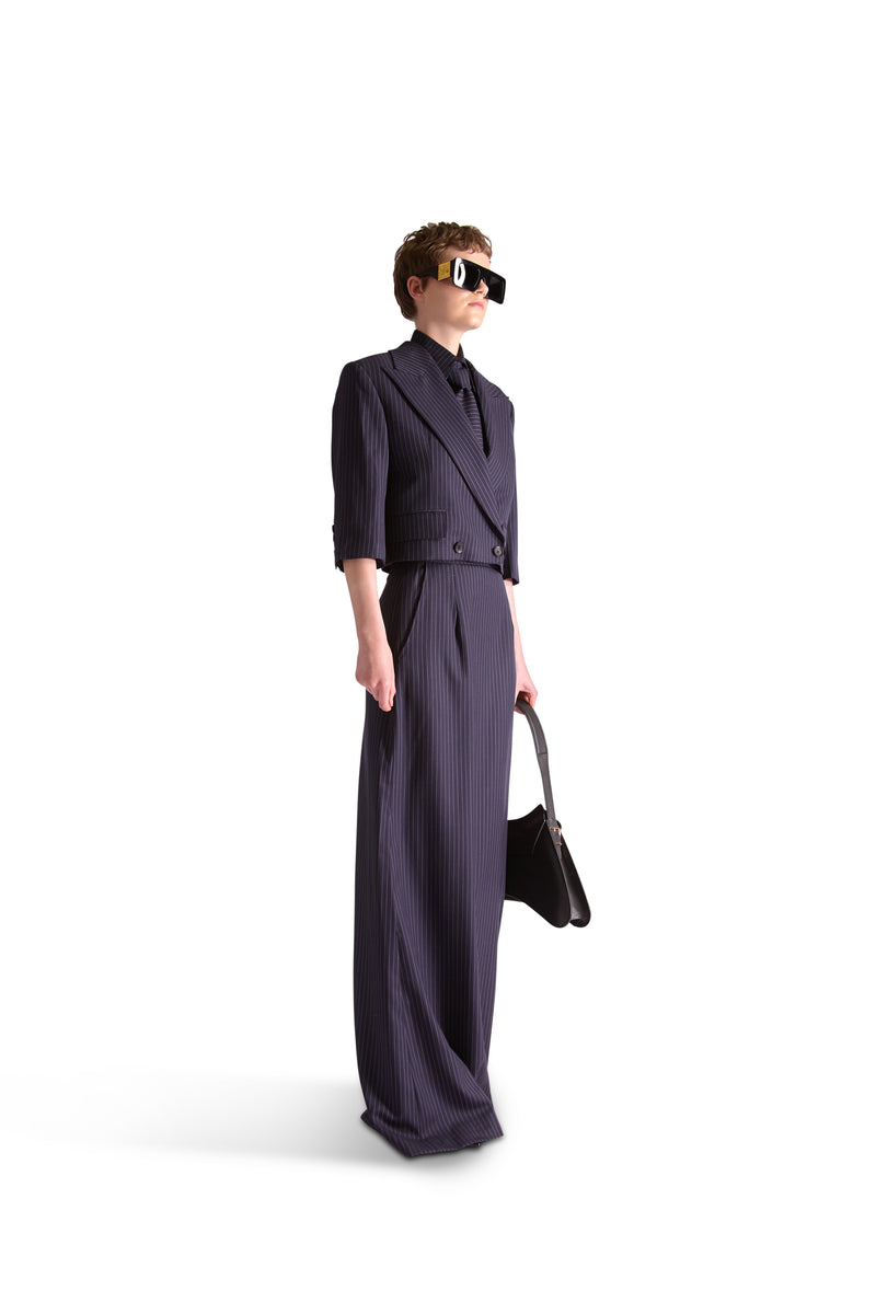 Tailored Wool& Cashmere Pinstripe Tie