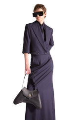Tailored Cropped Wool Shirt