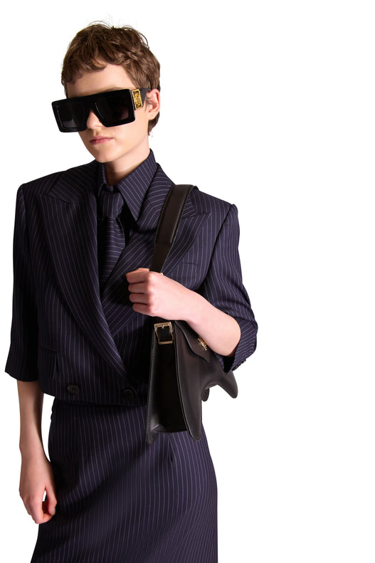 Tailored Cropped Wool Shirt
