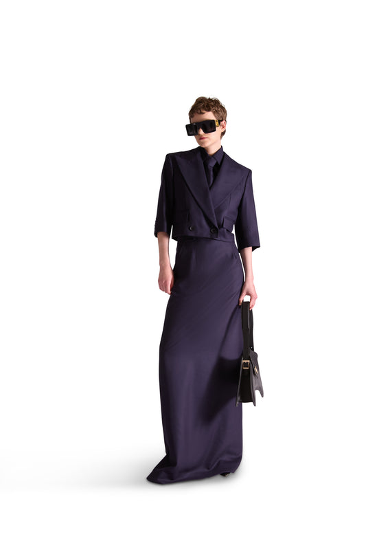 Tailored Cropped Wool Shirt