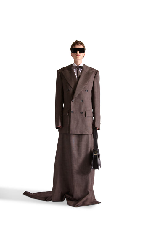 Tailored Wool Tail Skirt