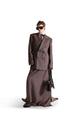 Tailored Wool Tail Skirt