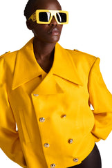 Shirt Collar Double Breasted Wool Jacket