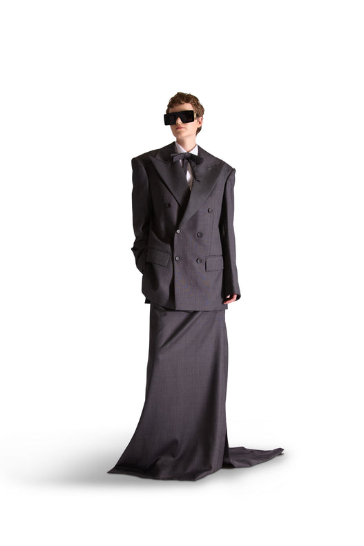Tailored Wool Tail Skirt