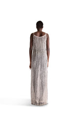 Hand Embroidered Tassel Sheer Dress