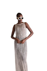 Hand Embroidered Tassel Sheer Dress