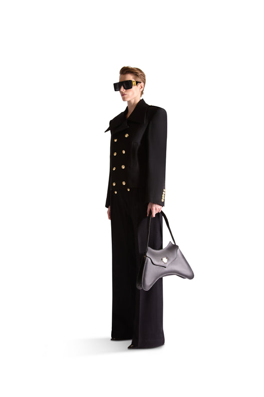 Shirt Collar Double Breasted Wool Jacket