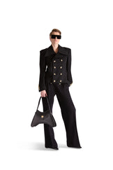 Shirt Collar Double Breasted Wool Jacket