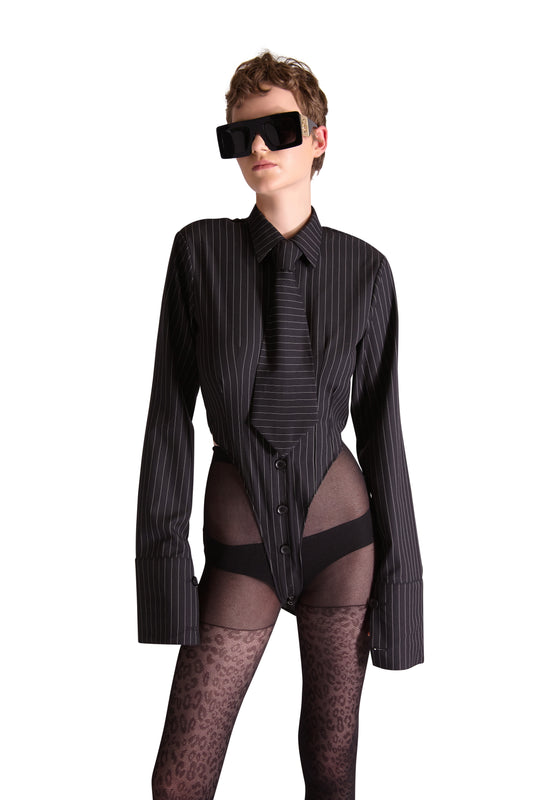 Tailored Wool Pinstripe Tie