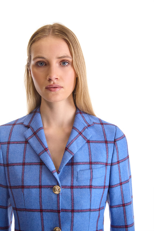 Notch Lapel Single Breasted Cashmere Blazer