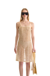 Hand Embroidered Pearl Short Dress