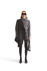 Shawl Lapel Double Breasted Wool Blazer