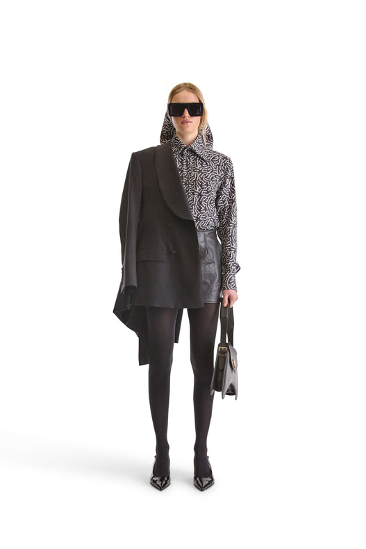 Shawl Lapel Double Breasted Wool Blazer
