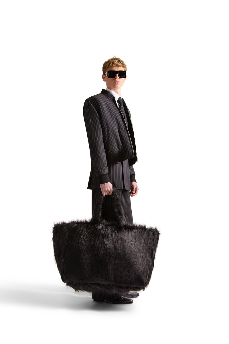 Pinstripe Tailored Wool & Cashmere Trousers