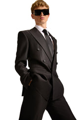 Tailored Double Breasted Wool Suit
