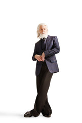 Peak Lapel Single Breasted Check Blazer