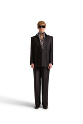 Peak Lapel Double Breasted Wool Blazer