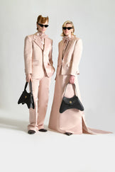 Tailored Satin Single Breasted Jacket & Tail Skirt Set
