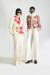 Tailored Single Breasted Check Wool Jacket & Trouser