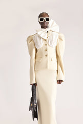 Tailored Single Breasted Wool Jacket & Skirt Set